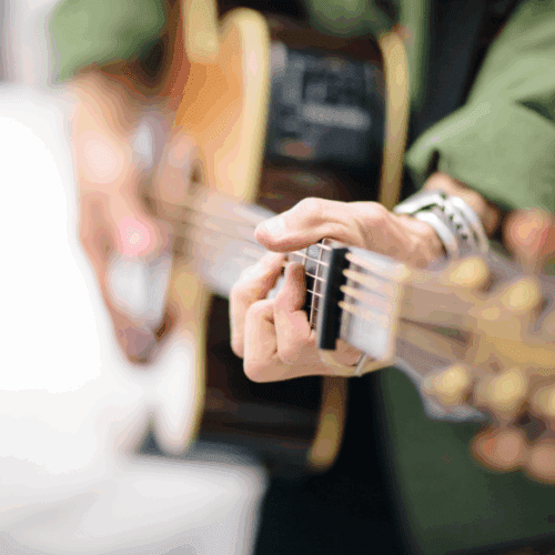 Guitarist playing guitar