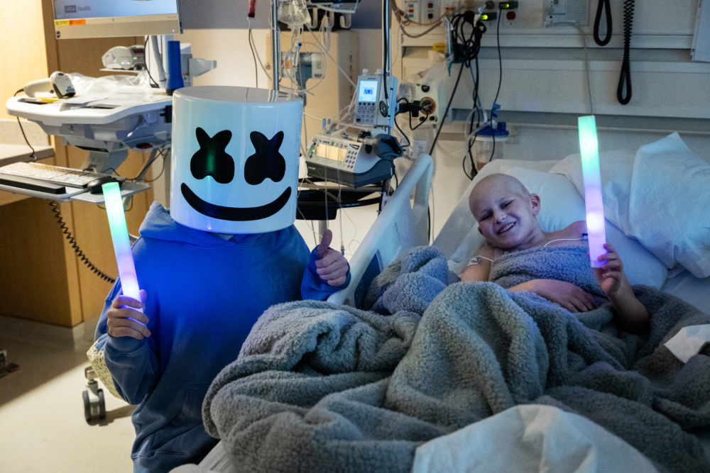 Picture of Marshmello with a patient