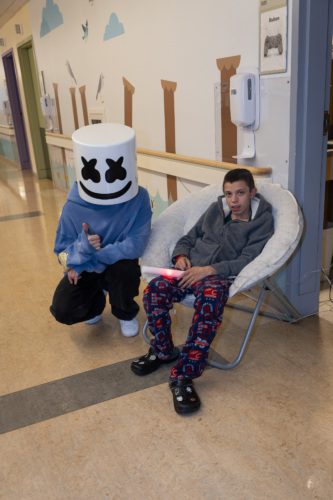 Picture of Marshmello with a patient