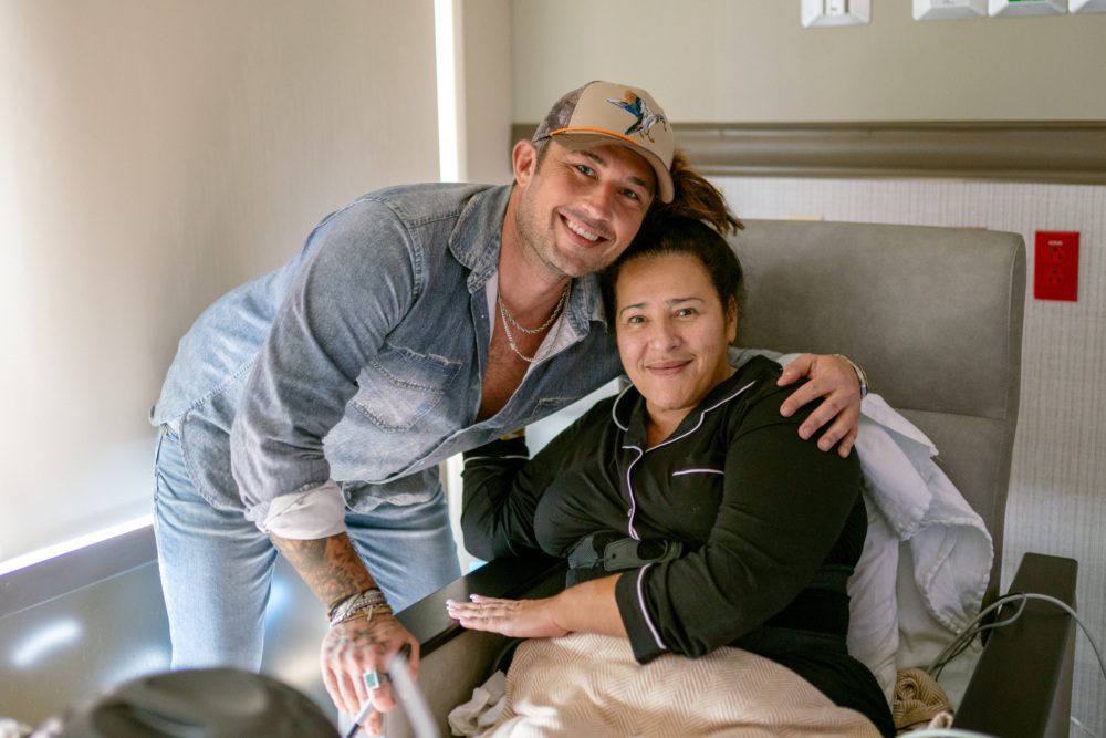 Photo of Michael Ray with a patient